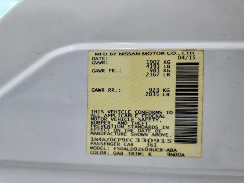 2015 NISSAN LEAF SV  