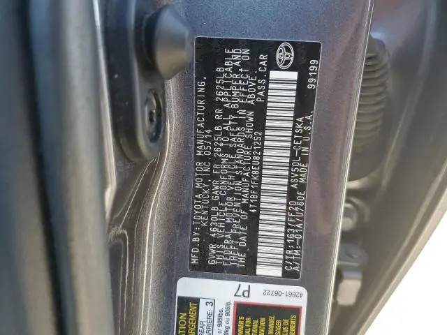 2014 TOYOTA CAMRY L  