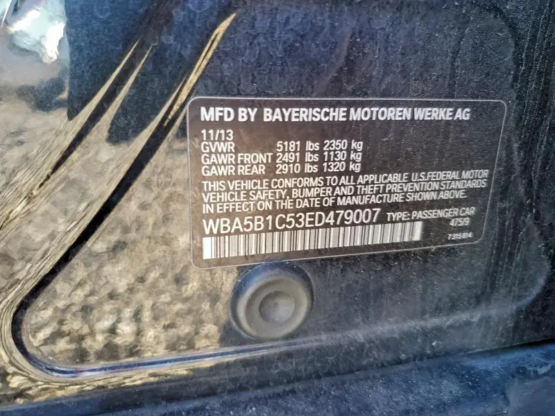 2014 BMW 5 SERIES   