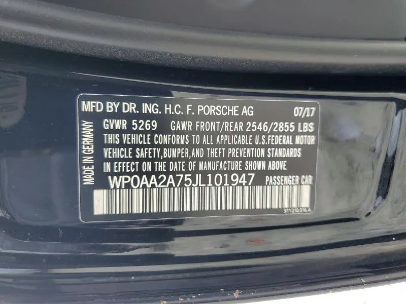 2018 PORSCHE PANAMERA 4  
