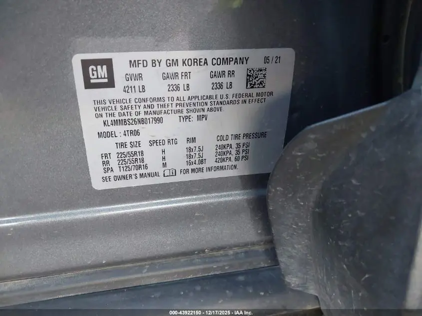 2022 BUICK ENCORE GX FWD PREFERRED