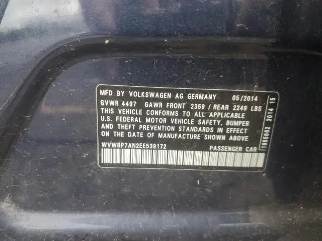 2014 VOLKSWAGEN CC SPORT  