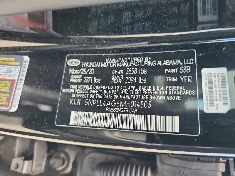 2021 HYUNDAI ELANTRA SE  