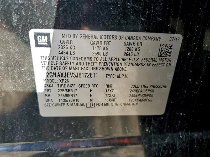 2018 CHEVROLET EQUINOX LT  