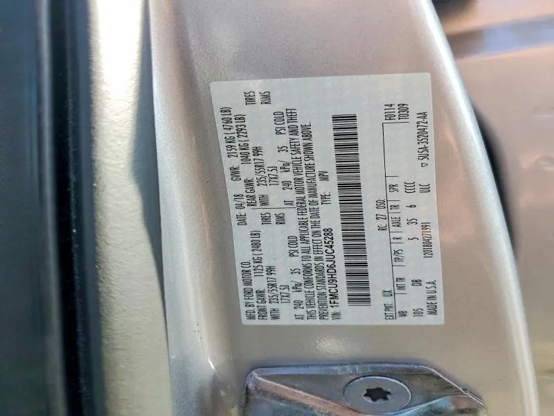 2018 FORD ESCAPE SEL  