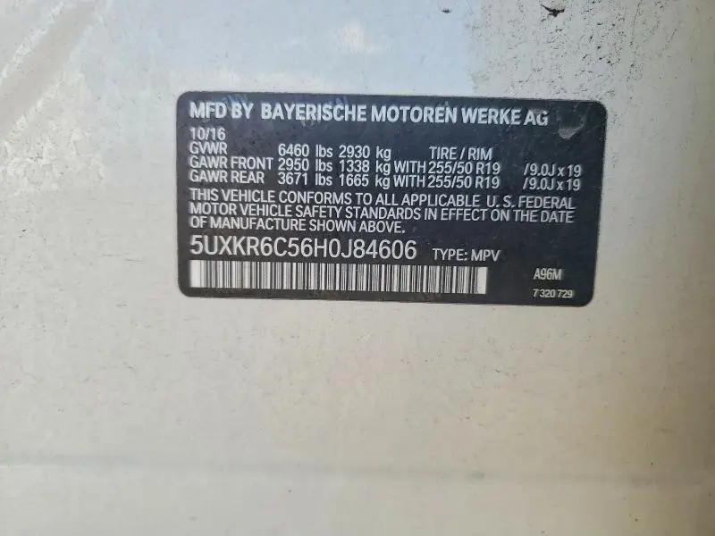 2017 BMW X5 XDRIVE50I  