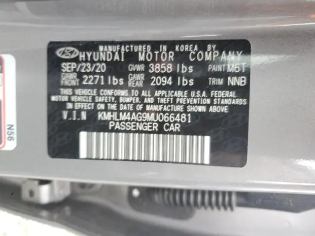 2021 HYUNDAI ELANTRA SEL  