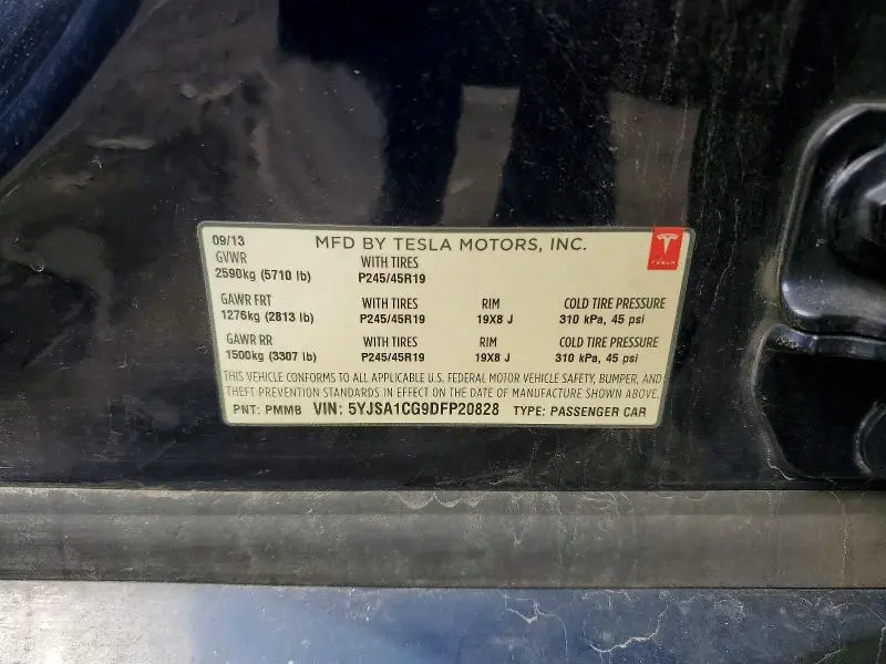 2013 TESLA MODEL S   