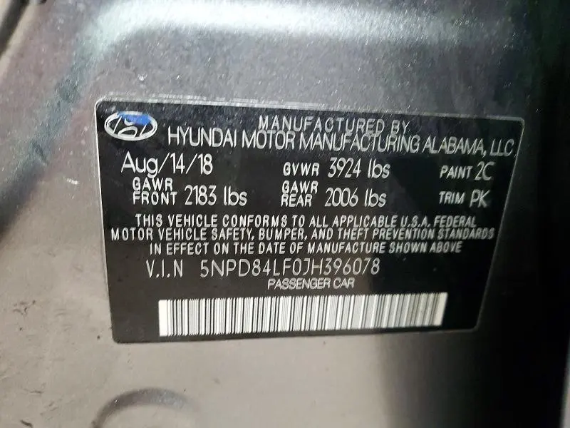 2018 HYUNDAI ELANTRA VALUE EDITION  