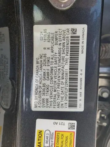 2024 HONDA CIVIC LX  