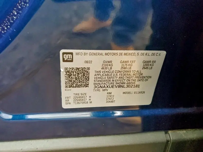 2022 CHEVROLET EQUINOX LT  