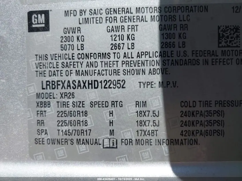 2017 BUICK ENVISION PREFERRED