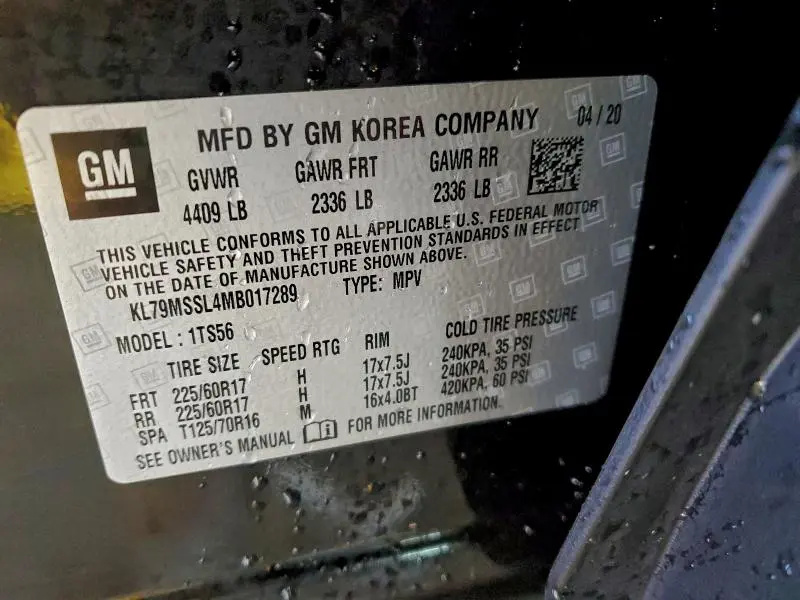 2021 CHEVROLET TRAILBLAZER ACTIV  