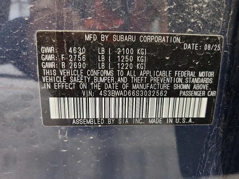2025 SUBARU LEGACY PREMIUM  