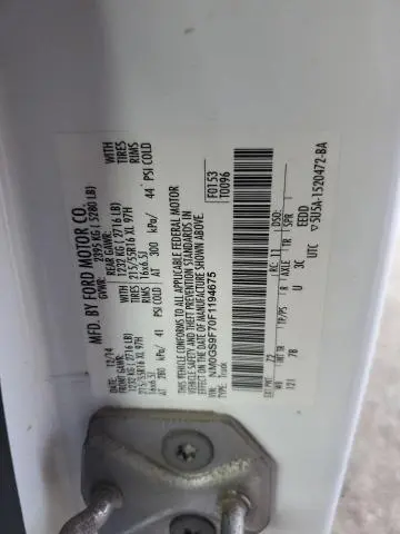 2015 FORD TRANSIT CONNECT XLT  