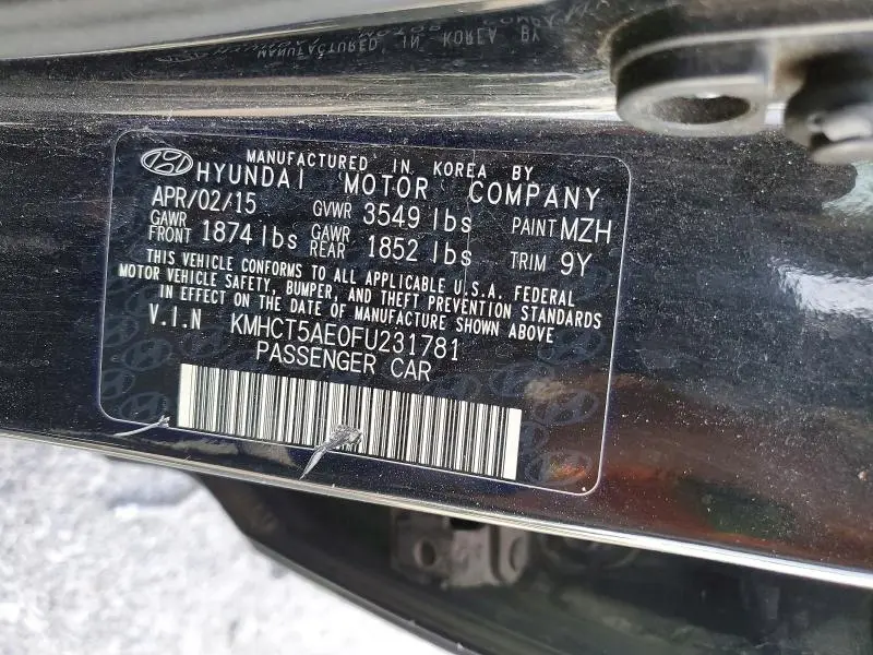 2015 HYUNDAI ACCENT GS  