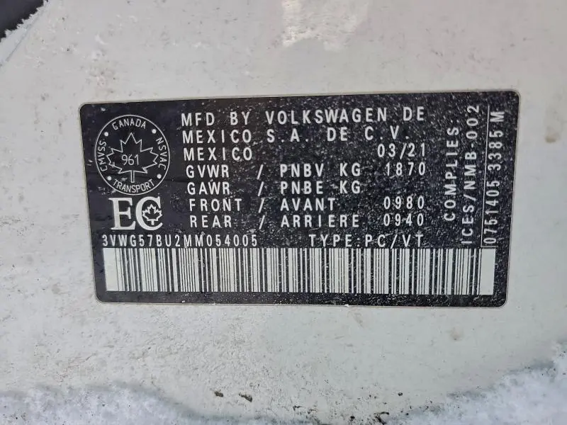 2021 VOLKSWAGEN JETTA SEL PREMIUM  