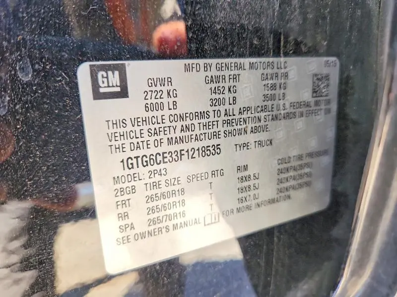 2015 GMC CANYON SLT  