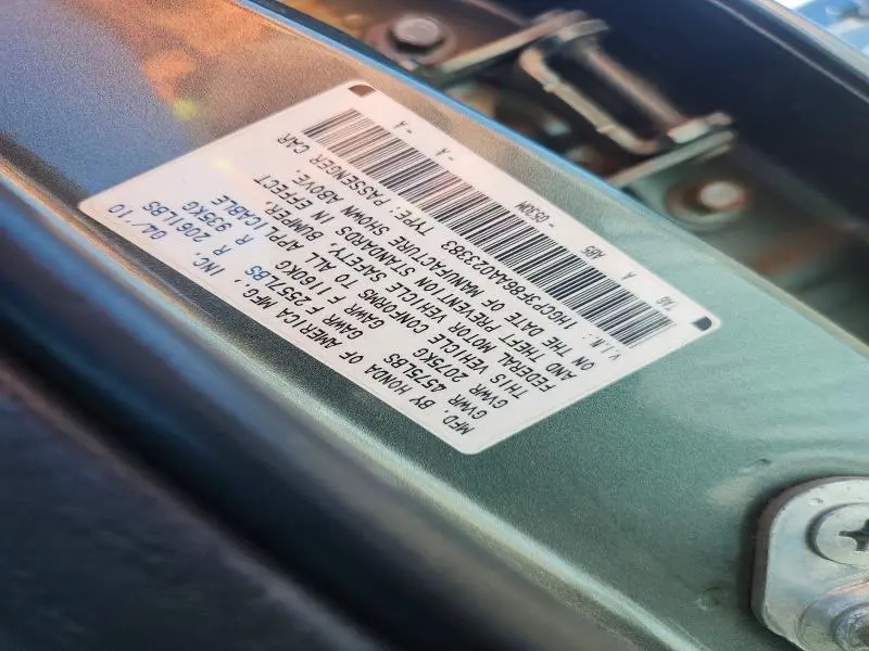 2010 HONDA ACCORD EXL  