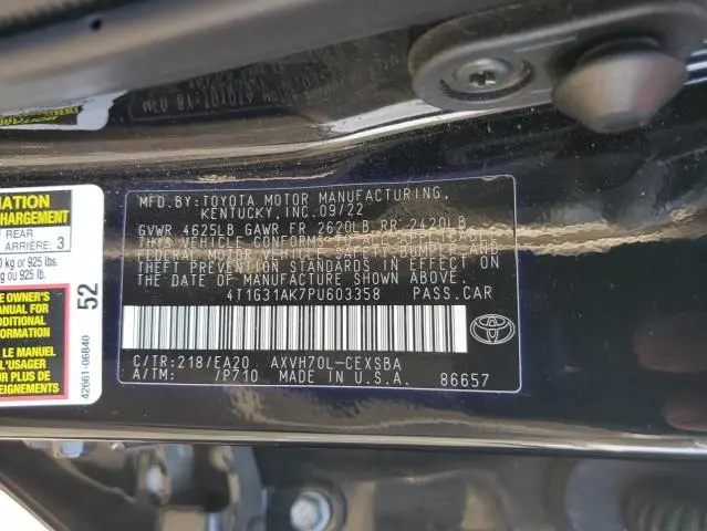 2023 TOYOTA CAMRY SE NIGHT SHADE  