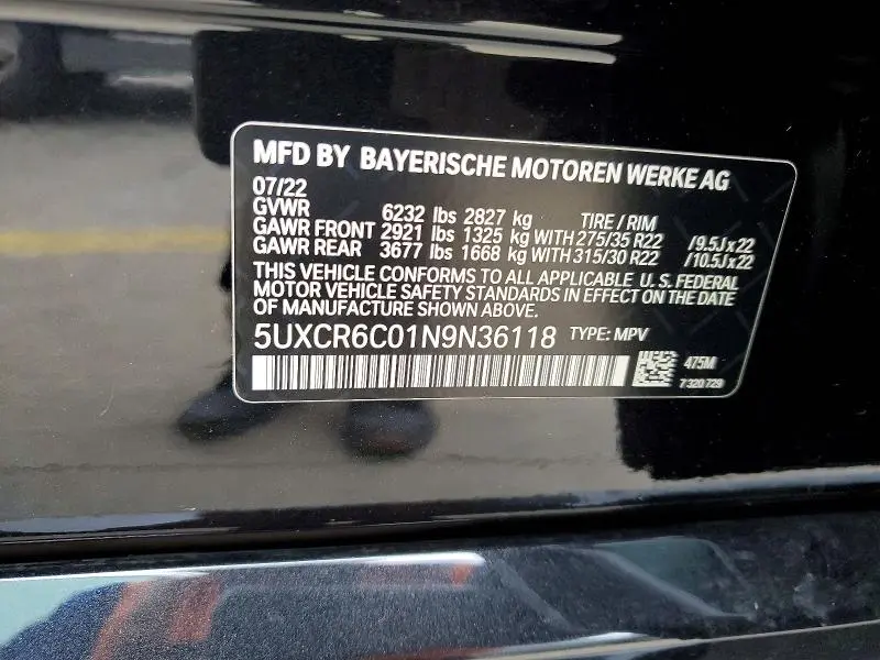 2022 BMW X5 XDRIVE40I  
