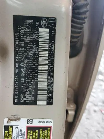 2011 TOYOTA COROLLA BASE  