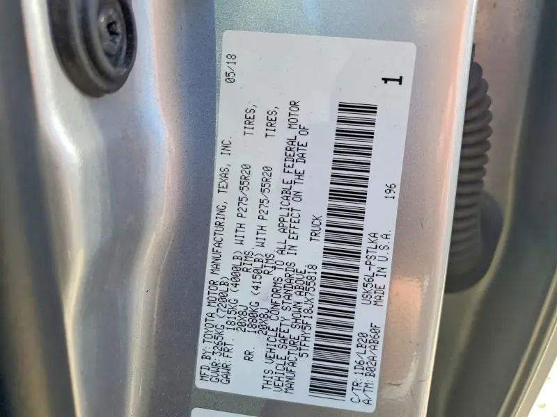 2018 TOYOTA TUNDRA CREWMAX LIMITED  
