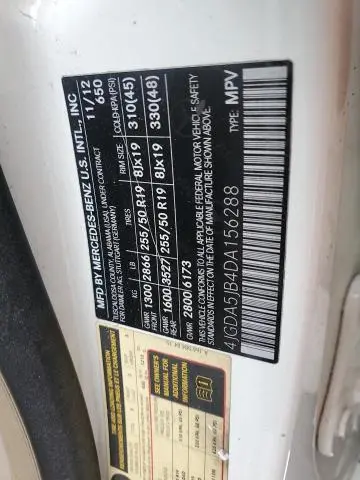 2013 MERCEDES-BENZ ML 350  