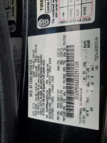 2012 FORD FUSION SE
