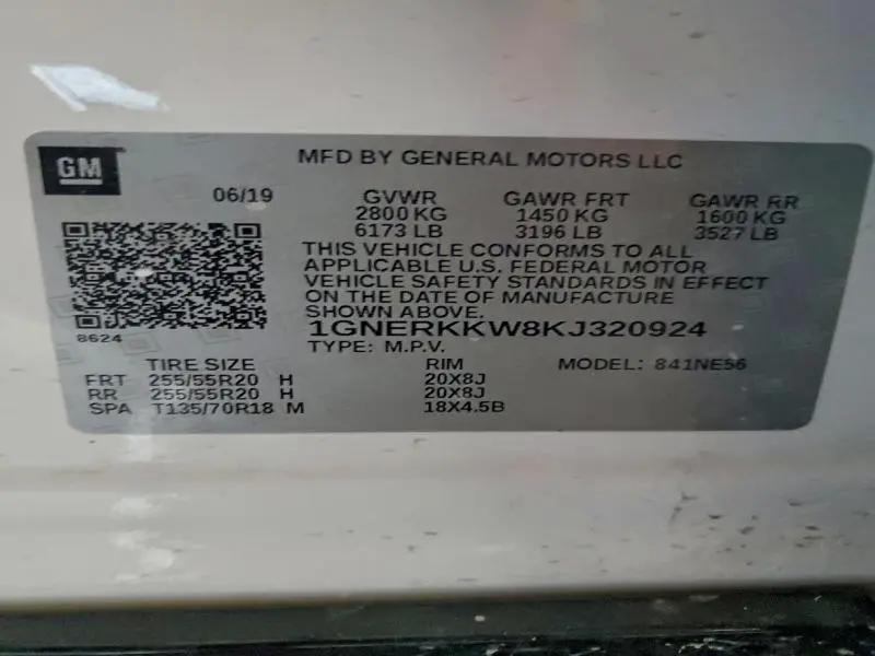 2019 CHEVROLET TRAVERSE PREMIER  