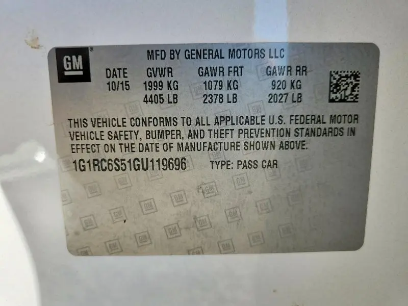 2016 CHEVROLET VOLT LT  