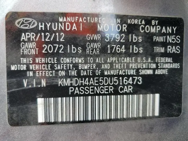 2013 HYUNDAI ELANTRA GLS  