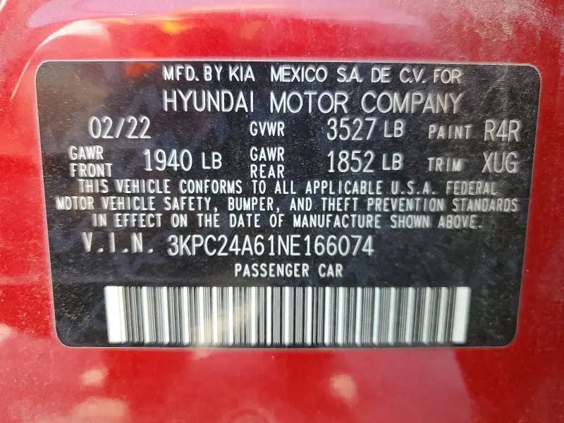 2022 HYUNDAI ACCENT SE  