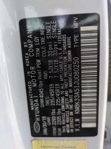 2018 HYUNDAI KONA LIMITED  