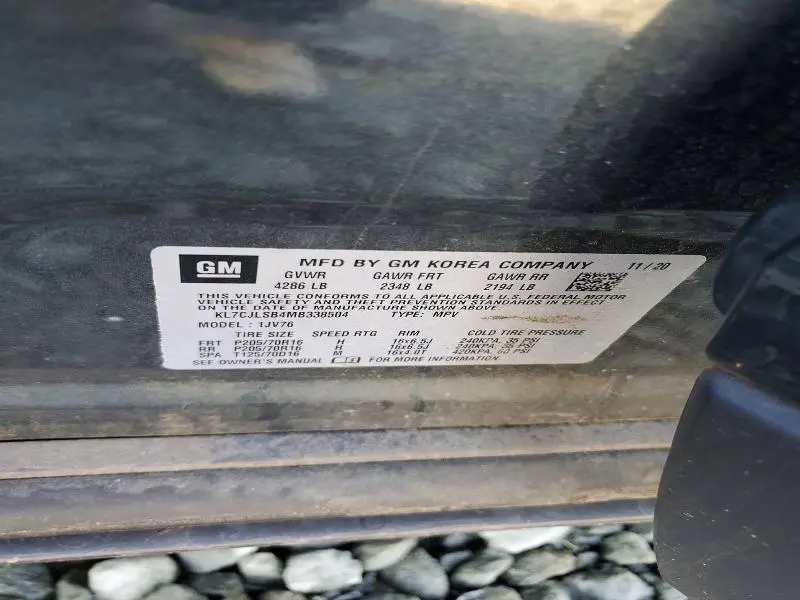 2021 CHEVROLET TRAX 1LT  