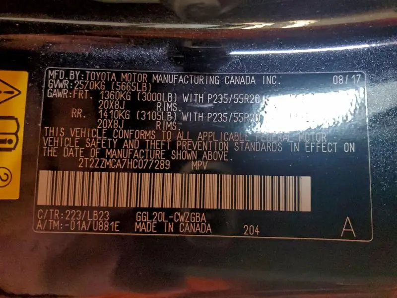 2017 LEXUS RX 350 BASE  