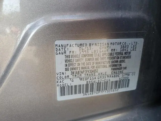 2015 NISSAN SENTRA S  