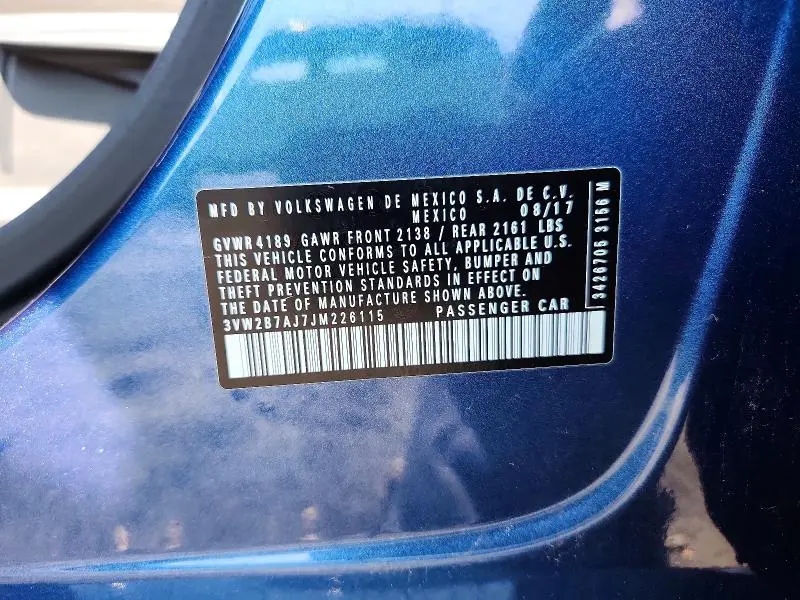 2018 VOLKSWAGEN JETTA S  