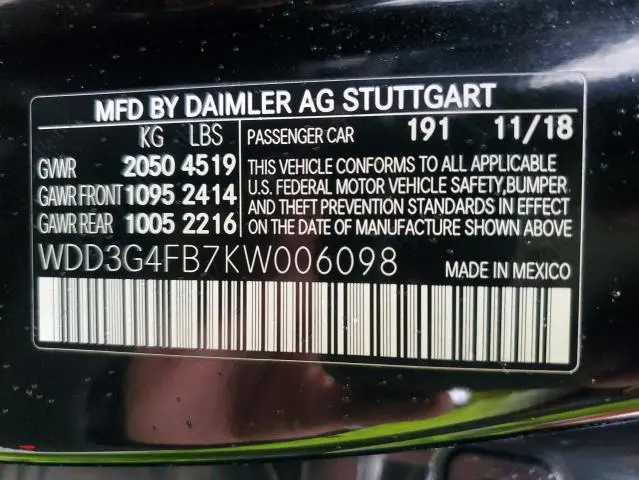 2019 MERCEDES-BENZ A 220 4MATIC  