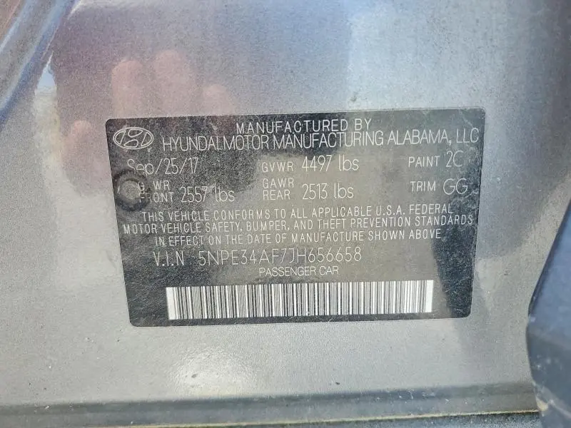2018 HYUNDAI SONATA SEL  