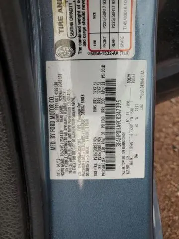 2012 FORD FUSION SE  