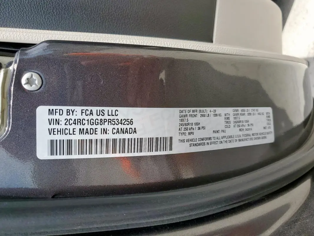 2023 CHRYSLER PACIFICA LIMITED  