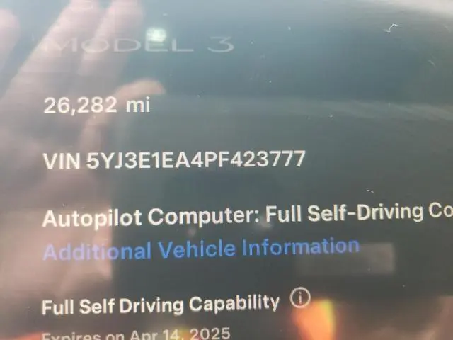2023 TESLA MODEL 3 