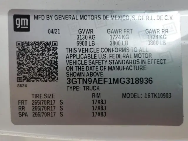 2021 GMC SIERRA K1500  
