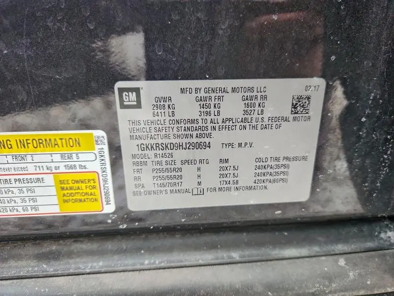 2017 GMC ACADIA LIMITED SLT-2  