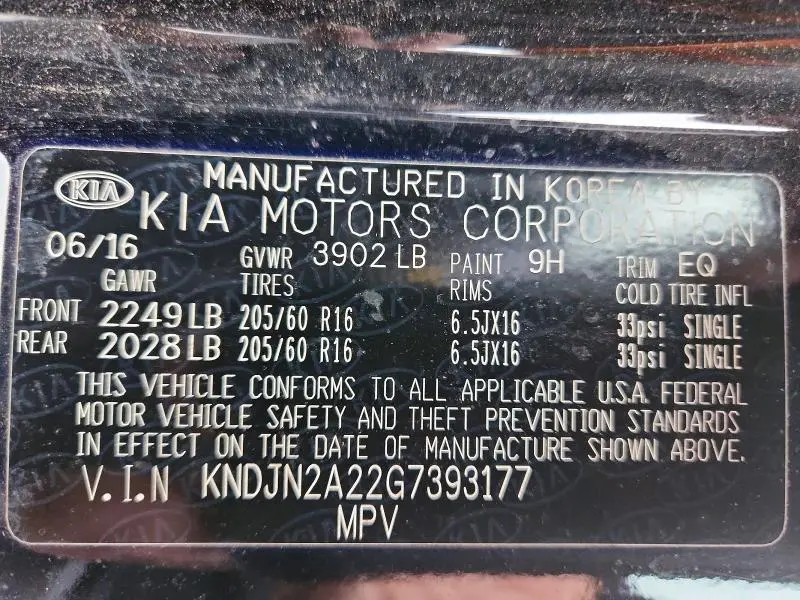 2016 KIA SOUL BASE  