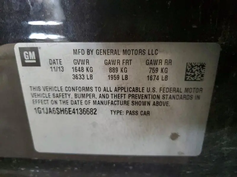 2014 CHEVROLET SONIC LS  