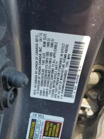 2016 HONDA CR-V LX  