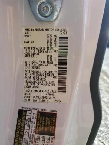 2023 NISSAN FRONTIER S  