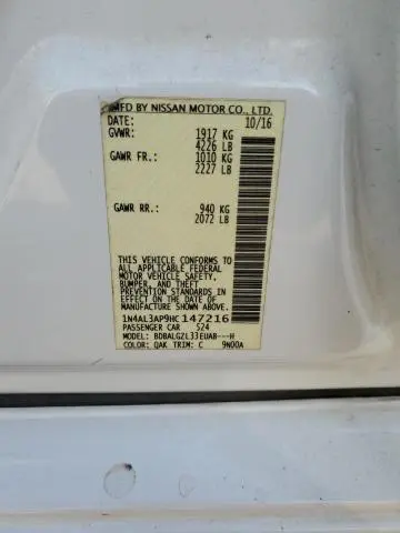 2017 NISSAN ALTIMA 2.5  